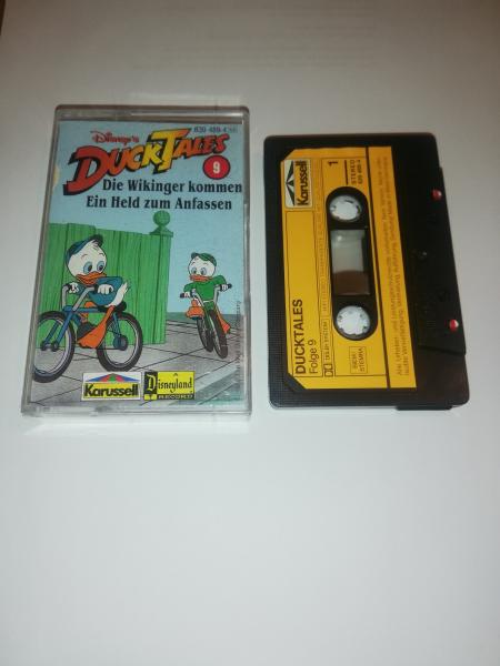 Duck Tales Folge 9 Die Wikinger kommen/ Ein Held zum Anfassen Schwarz mit Gelben Aufkleber 839 489-4 Karussell(Großes Fenster)